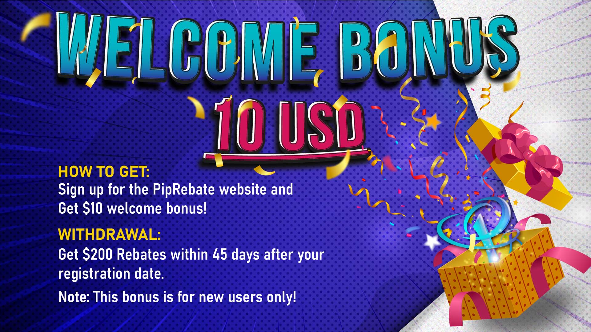$10 Forex No Deposit Bonus From PipRebate.com